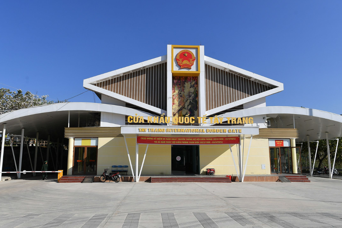 Tay Trang Border Gate connecting Vietnam and Laos in Dien Bien